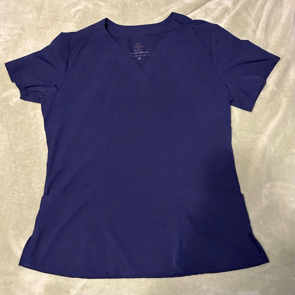 Natural Uniforms, Navy Blue Scrubs, Women’s size Medium - Picture 2 of 7
